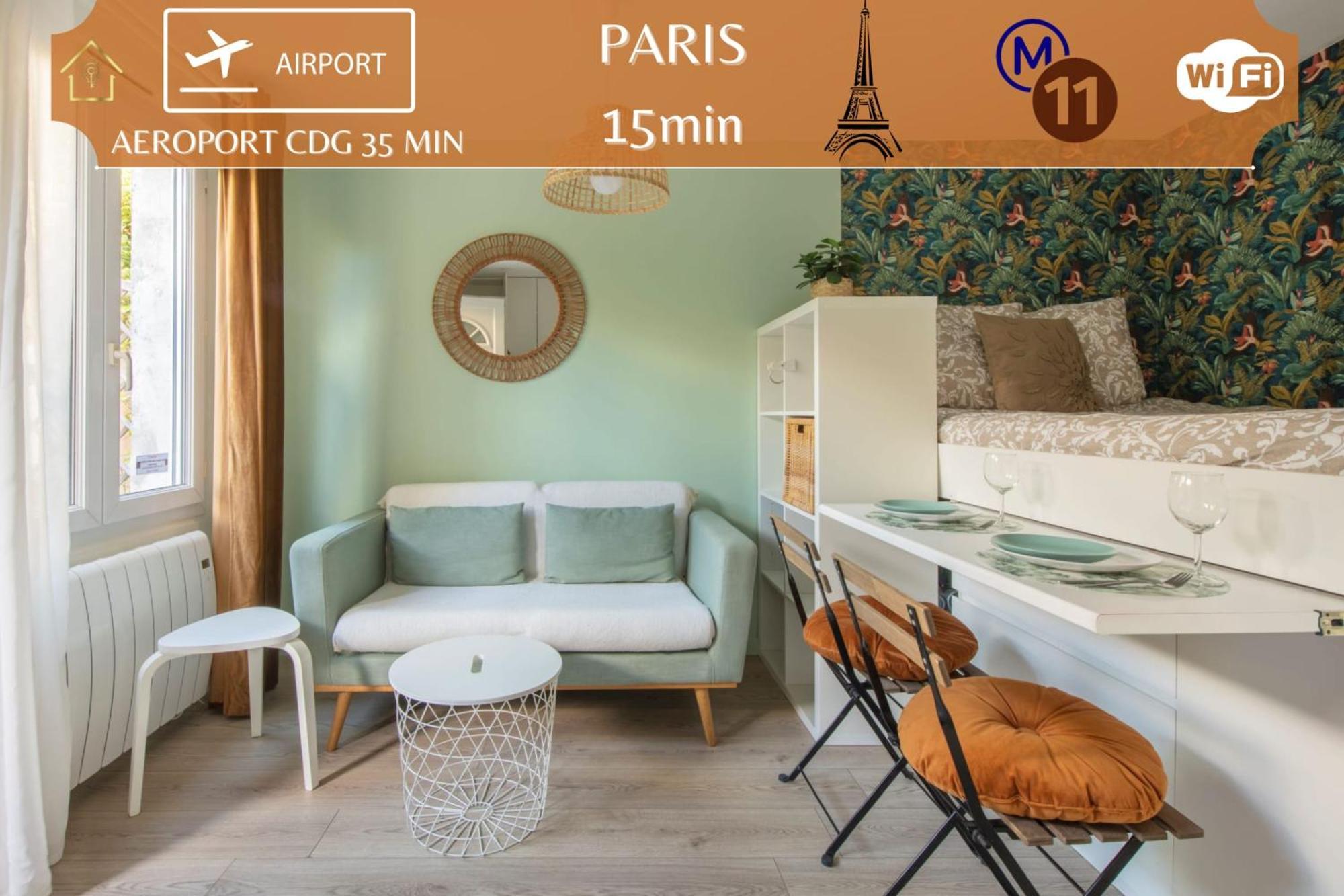 Benfleet 2 Cocooning Studio Proche Paris Romainville Εξωτερικό φωτογραφία